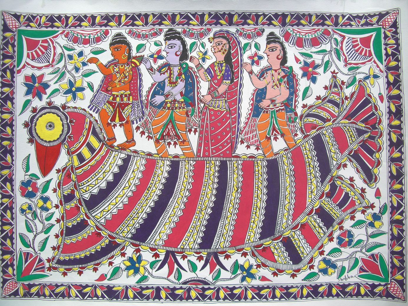 Madhubani древние фрески