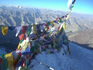 Prayer flags at the Summit