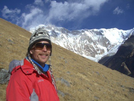 martin in the annapurna sanctuary