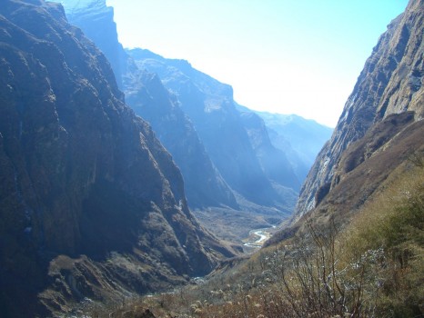 modi khola river valley