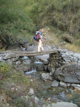 martin crossing a khola