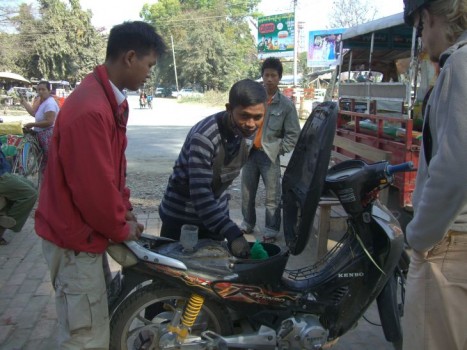 Renting a motorbike in Myitkyina