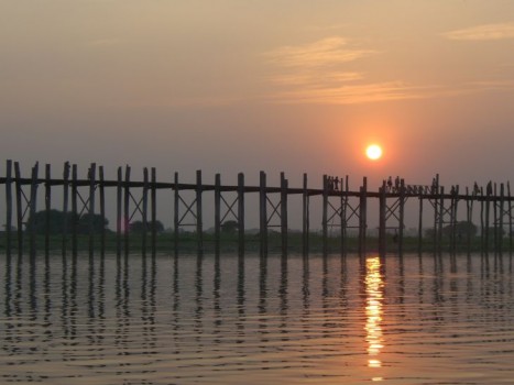 teak bridge sunset