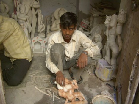 Stone carving in Jaipur