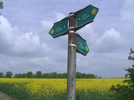 public footpath signs