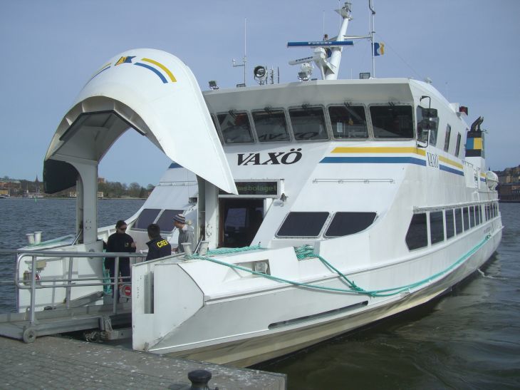 Stockholm ferry at the dock